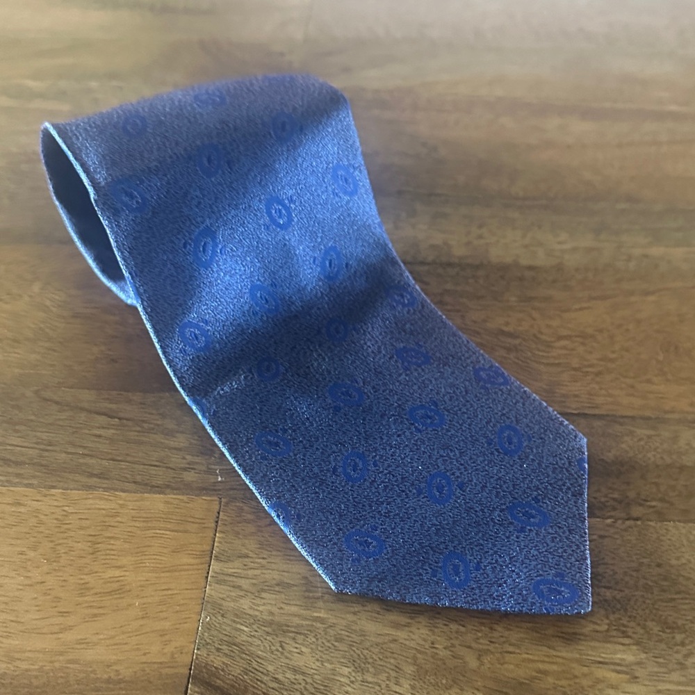 Blue Patterned Men's Tie